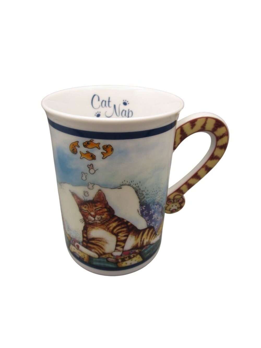 Vintage Comical Cat Nap Porcelain Mug Gary Patterson The Danbury Mint